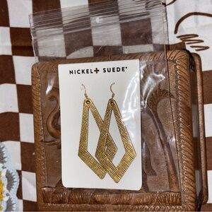 Nickel + Suede Gold Diamond Earrings